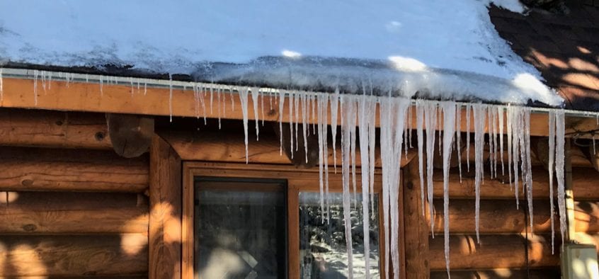 Ice dammed roof
